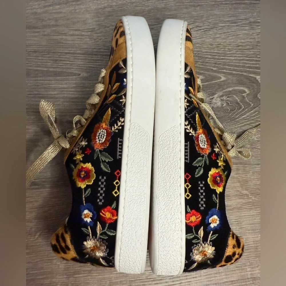 Johnny Was Acacia Leopard Sneakers Size 6